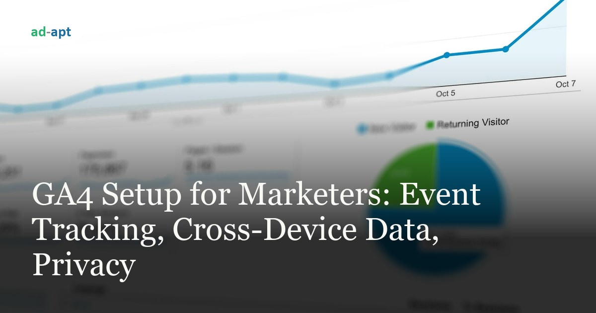 GA4 Setup for Marketers: Event Tracking, Cross-Device Data, Privacy